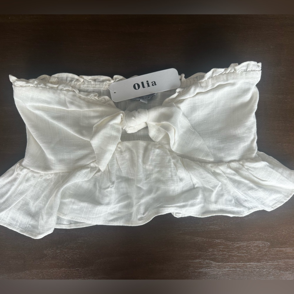 Brand New Olia Off White Strapless Top